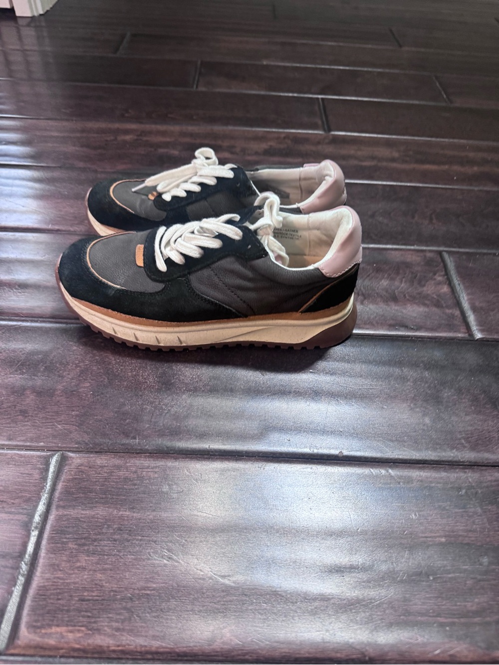 Madewell Platform Retro Runner Sneakers - Black and Pink